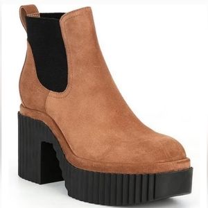 Gianni Bini Ryker Suede Lug Sole Platform Booties